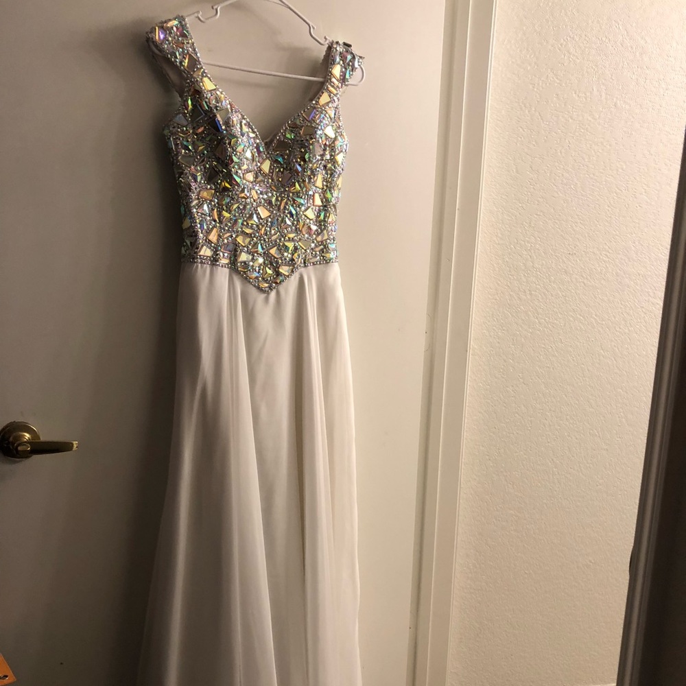 Long white gown